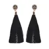 Brincos de franja com padrão de rosa e diamante de metal multicoloridos da Europa e dos Estados Unidos brincos de comércio exterior transfronteiriço