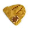 Gorro infantil de hermano gato, nuevo y bonito gorro de punto de oso, para bebés, masculinos y femeninos, de color liso, con bridas, moderno gorro de lana.