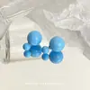 Principios de Primavera ~ Pendientes de Bolas Coloridas de Caramelo, Pendientes Personalizados de Estilo Coreano Usables por Ambos Lados, Pendientes de Nicho de Gama Alta y Versátiles