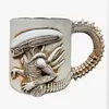 Taza Popular Transfronteriza V8V6 Resina Acero Inoxidable Taza de Agua Tiburón Blanco Decoración Adorno Venta al por Mayor Directa del Fabricante