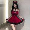 Lingerie Sexy Vestido de Princesa Sexy Sem Costas Paquera Uniforme Slim Sling Pequena Empregada Cosplay Cabelo