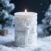 Jiahuimei Decorações de Natal Floco de Neve Vela Perfumada Cilíndrica Molde de Silicone