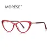 Gafas Anti Luz Azul 2232 Rostro Pequeño Sudamericano Mujer Vitalidad Montura Ojo de Gato Libro Rojo Venta Caliente Mismo Estilo Espejo Plano para Computadora