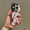 Atacado comércio exterior capas de celular iPhone 17 coração vermelho capa protetora transparente Apple 16 TPU capa macia personalizável