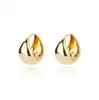 Pendientes de cobre chapados en oro de 18 quilates estilo europeo y americano, pendientes de lujo ligero de alta gama, accesorios para orejas que no se decoloran, joyería transfronteriza simple