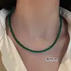Nuevo Collar de Cuentas Chinoiserie Ágata Verde Natural Calcedonia para Mujer Jaspe Lujo Accesible Cadena para Clavícula Jade Cadena para Suéter