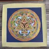 Mandala Pintado a Mano Tibetano Nepalí Dorado Caliente Tamaño 26*26 Núcleo de Tarjeta