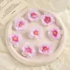 Flores artificiais feitas de tecido de seda, pequenas flores de cerejeira e flores de pêssego, acessório de cabelo Hanfu, grampo de cabelo estilo antigo DIY, ornamento de cabelo, acessório de flor artificial