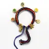 Pulsera tejida a mano estilo Tíbet con cinco hilos de colores, con los Cinco Dioses de la Riqueza, Pulsera de estilo étnico, Adorno tibetano Thangka, Pulsera de la Reencarnación