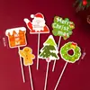 Taza de papel para pastel de Navidad tarjeta de decoración inserción Claus de Papá Noel caja portátil muñeco de nieve alce fiesta feliz festiva enchufe