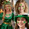 Nuevas Pegatinas de Tatuaje de Trébol Sombrero Verde Transfronterizo Pegatinas para Festival Irlandés St. Patrick Pegatinas de Tatuaje Festival de la Cerveza