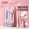 LMLTOP Conjunto de Cuidados com as Unhas Desenho Animado Conjunto de 3 Peças Cortador de Unhas Garfo para Cutícula Lixa de Unha Tira Ferramentas para Cuidados com as Unhas TX15
