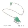 Pingente de Cristal Hexagonal Pequeno Natural Elegante e Simples Peça Pendente Pêndulo Bala Facetada em Forma de Cone Colar