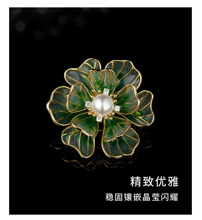 国风珐琅彩牡丹花胸针小众高级感优雅胸花新品时尚百搭
