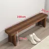 Banqueta para Cambiar Zapatos de Madera Maciza, Macetero de Balcón Carbonizado Anticorrosión, Banco Largo Simple, Banqueta para Cambiar Zapatos para la Entrada, Banco Largo para Sentarse