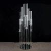 Candelabro de cristal europeo de 9 cabezas para bodas, candelabro de múltiples cabezas a prueba de viento, candelabro de vidrio de 5 cabezas, adornos para el hogar