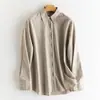 [Selección Premium] Camisa de Media Botonadura Fácil de Cuidar Sin Planchar para Mujer, Nuevo Estilo de Principios de Otoño, Corte Holgado, Chaqueta Camisa de Manga Larga