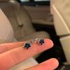 Llamativos ~ aretes de estrella azul para mujer 2023 nuevos aretes de círculo estilo occidental aretes especiales para mujer de alta gama