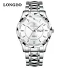 Reloj de cuarzo para hombre marca Longbo, reloj casual simple para parejas, reloj impermeable para hombre