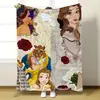 Mantas Infantiles de Dibujos Animados Serie Princesas Disney, Engrosadas, Suaves y Cómodas de Franela, Venta al por Mayor Personalizada Transfronteriza