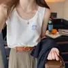 Camiseta de algodón acanalada para mujer, camisola para llevar debajo de un traje, nuevo top de verano ajustado que disimula los rollitos laterales, se puede usar como capa exterior