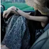 Pantalones de pijama de algodón y seda para casa de verano, longitud de nueve puntos, talla grande, pantalones casuales holgados a cuadros para casa, cómodos 05