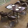 Juego de muebles de cafetería estilo retro, que incluye mesas, sillas y sofás, adecuado para tiendas de té de leche, bares, hoteles y áreas de recepción; asientos de cabina modernos de mediados de siglo
