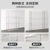 Carrito móvil de cristal transparente de pie con pantalla acrílica de alta calidad para huecos de sofá de sala de estar, almacenamiento de arte en hierro