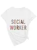 Trabajador Social Amazon eBay Sitio Independiente Moda Casual Camiseta de Manga Corta con Cuello en V para Mujer para Exportación