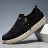Zapatos de malla transpirables para hombre, slip-on, nuevos para otoño, suela gruesa, casual, versátiles, cómodos, suela suave, zapatos de papá