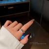 Anillo abierto estilo ins europeo y americano para mujer, anillo de dedo índice de perlas de lujo ligero de alta gama, diseño de nicho, sentido del diseño, joyería de mano al por mayor