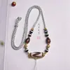 Cordón Colgante Tejido a Mano Se Puede Colgar con Tangka Zakhiram Estilo Étnico Retro Versátil Ajustable Cuerda de Collar para Hombres y Mujeres