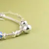 Ciervo Dorado Rey Plata Pura Gota de Aceite Nube Perla Carácter de Bendición Calabaza Cuerda Hecha a Mano DIY Gancho Fénix Conjunto de Pulseras para Mujer