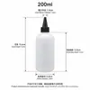 Em estoque frasco líquido de bico pontudo de PE 10-200ml com escala frasco dispensador frasco misturador de corante líquido frasco mini portátil