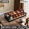 Prateleira de Exibição Antiga para Desktop Suporte para Xícara de Chá Prateleira de Armazenamento Sala de Chá Madeira Maciça Estilo Chinês Mesa de Chá Armário de Chá Prateleira de Exibição em Camadas Rack de Armazenamento para Enfeites