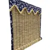 Cortina de Bambu Bordada Estilo Zen Retrô Chinês Divisória Tecida de Grama Cortina Suspensa com Levantamento para Proteção Solar Sala de Chá Sala de Estar Cortina de Rolo