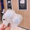 Lindo pompón pequeño corona clip horquilla accesorios para el cabello de niños horquilla marrón de aspecto elegante otoño e invierno tocado para niñas