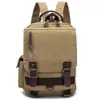 Venta Directa de Fábrica Mochila de Lona Retro de Gran Capacidad Unisex Bolsa Casual para Viajero Mochila de Lona para Exteriores