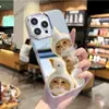 El más vendido de AliExpress: Funda de Teléfono Naranja Gato Divertido para Apple 16 con Espejo, Funda de Espejo para iPhone 17, Espejo de Maquillaje para Niñas