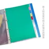 Separador de hojas sueltas, tamaño A4, etiquetas numéricas, índice, saltos de página, marcadores, separadores de carta de 11 agujeros, papel grueso, impresión a color.