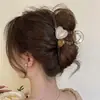 Pinza para el pelo grande y moderna para mujer, elegante y sofisticada, pinza para el pelo exquisita, pinza de tiburón simple para primavera-verano