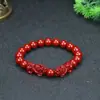 Pulsera de Arena de Cristal de 6-14 mm al por mayor Pulsera Doble Pixiu de Cinabrio para Hombres y Mujeres Regalo de Cumpleaños Pulsera del Año de Cumpleaños
