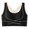 Sutiã Push-Up Cruzado Frontal Sem Aro para Mulheres, Lindo Costas Esportivas à Prova de Impacto Lingerie, Top Tubo de Yoga Envolto no Peito, Sem Costas