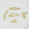 Color preservante liso redondo Oval corazón doble hebilla hebilla sencilla hebilla universal diy collar pulsera hebilla de conexión accesorios de joyería