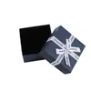 Caja de regalo de joyería de alta gama, caja de embalaje para joyería, caja de regalo de terciopelo negro, exquisito moño, popular caja de almacenamiento