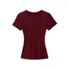 Camiseta Básica de Algodão Puro para Mulheres, Manga Curta, Gola Redonda, Caimento Regular, Versátil, Novo Lançamento de Verão Mais Vendido, com Design Elegante que Afina e Valoriza a Silhueta
