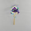 Flor artificial de rosa con lámina de oro de color transfronterizo, flor individual, regalo para el Día de la Madre, Día del Maestro, Navidad pequeña