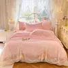 2026 Novo Estilo Coreano Estilo Princesa Menina Algodão Saia de Cama Conjunto de Quatro Peças Colcha de Verão Colcha de Ar Condicionado Cobre de Cama