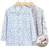 Camisa de algodón de verano para mujeres de mediana edad y mayores, camisa de manga tres cuartos de abuela, camisa de algodón de madre, ropa de anciana