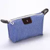 Bolsa de maquillaje de dumplings rayados coreanos bolsa de dumplings bolsa de maquillaje plegable para lavar bolsa de baño bolsa de viaje suministro directo de fábrica equipaje